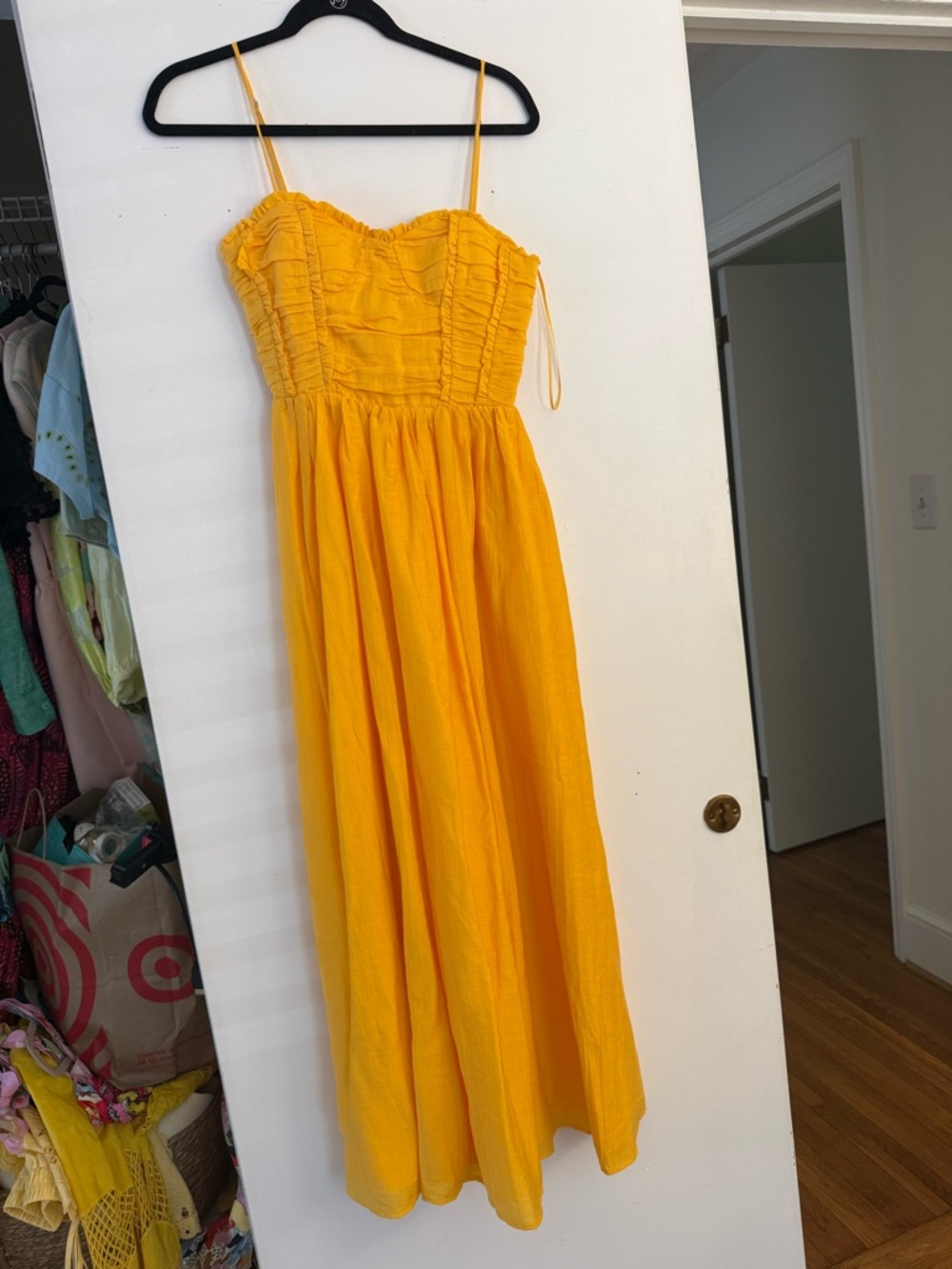 Line & dot maxi dress